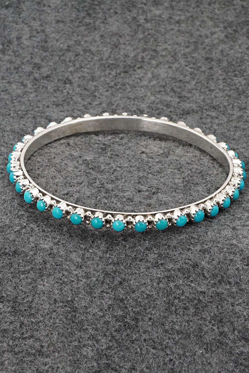 Turquoise & Sterling Silver Bangle - Gaynell Parker