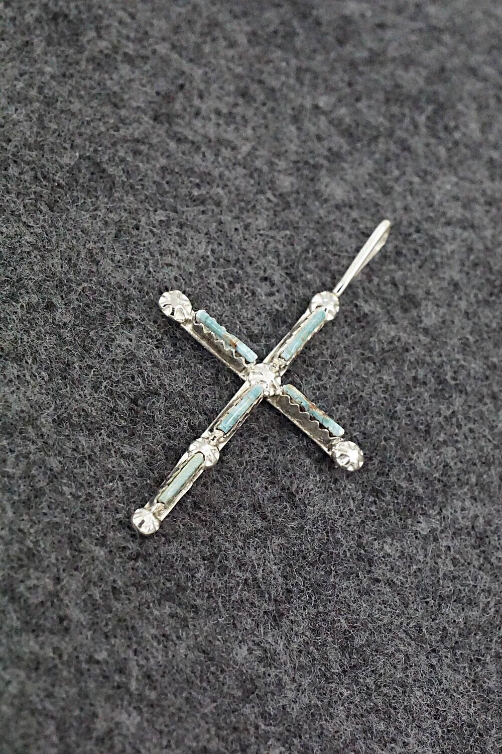 Turquoise & Sterling Silver Pendant - Diana Bellson