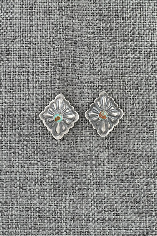 Turquoise & Sterling Silver Earrings - Terry Charlie