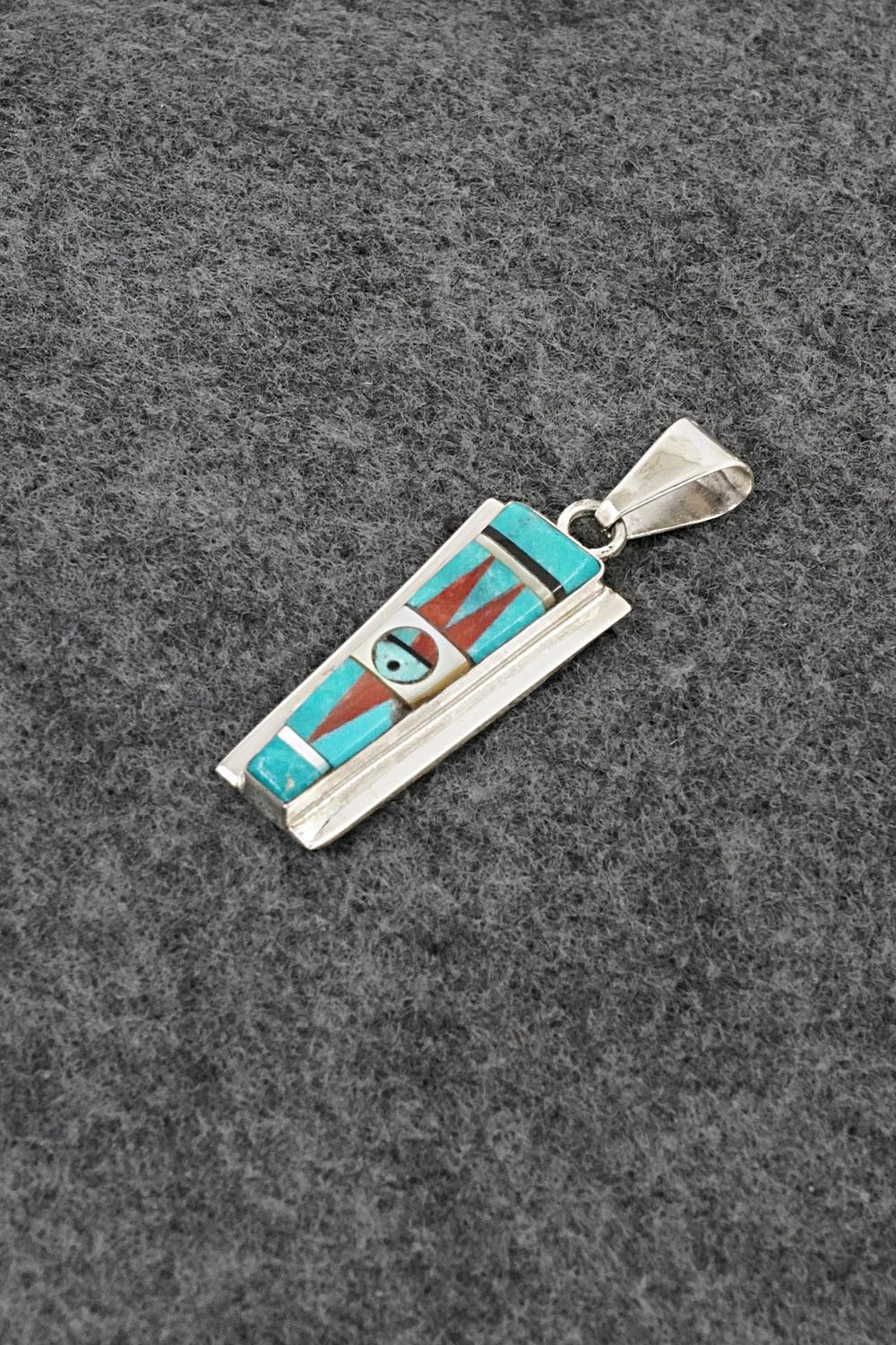 Multi Stone & Sterling Silver Pendant - Rayland Edaakie