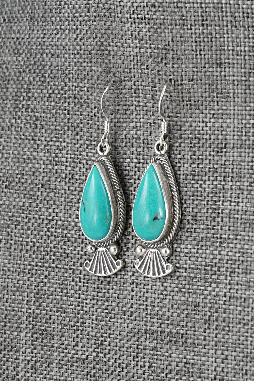Turquoise & Sterling Silver Earrings - Verley Betone