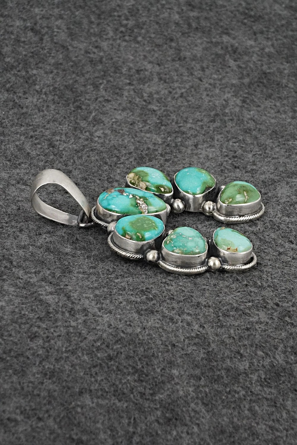 Turquoise & Sterling Silver Pendant - Paul Livingston