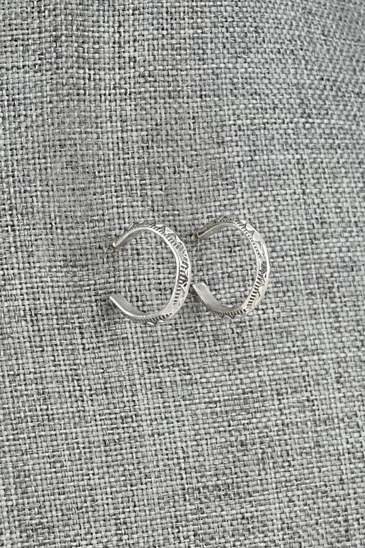 Sterling Silver Hoop Earrings - Elaine Tahe