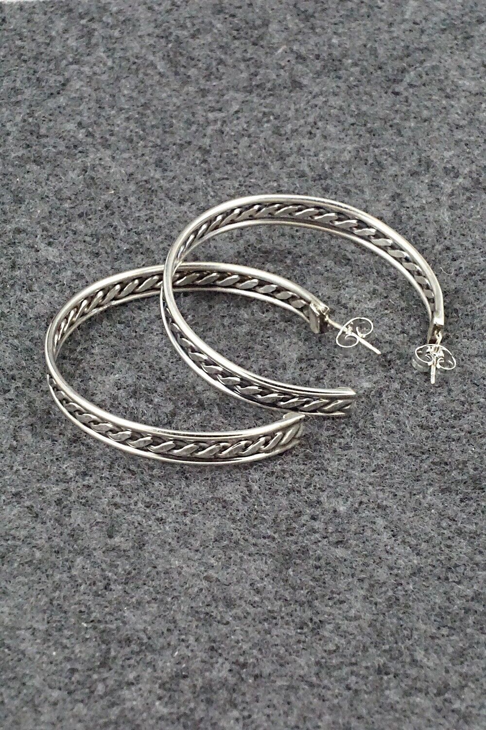 Sterling Silver Hoop Earrings - Elaine Tahe