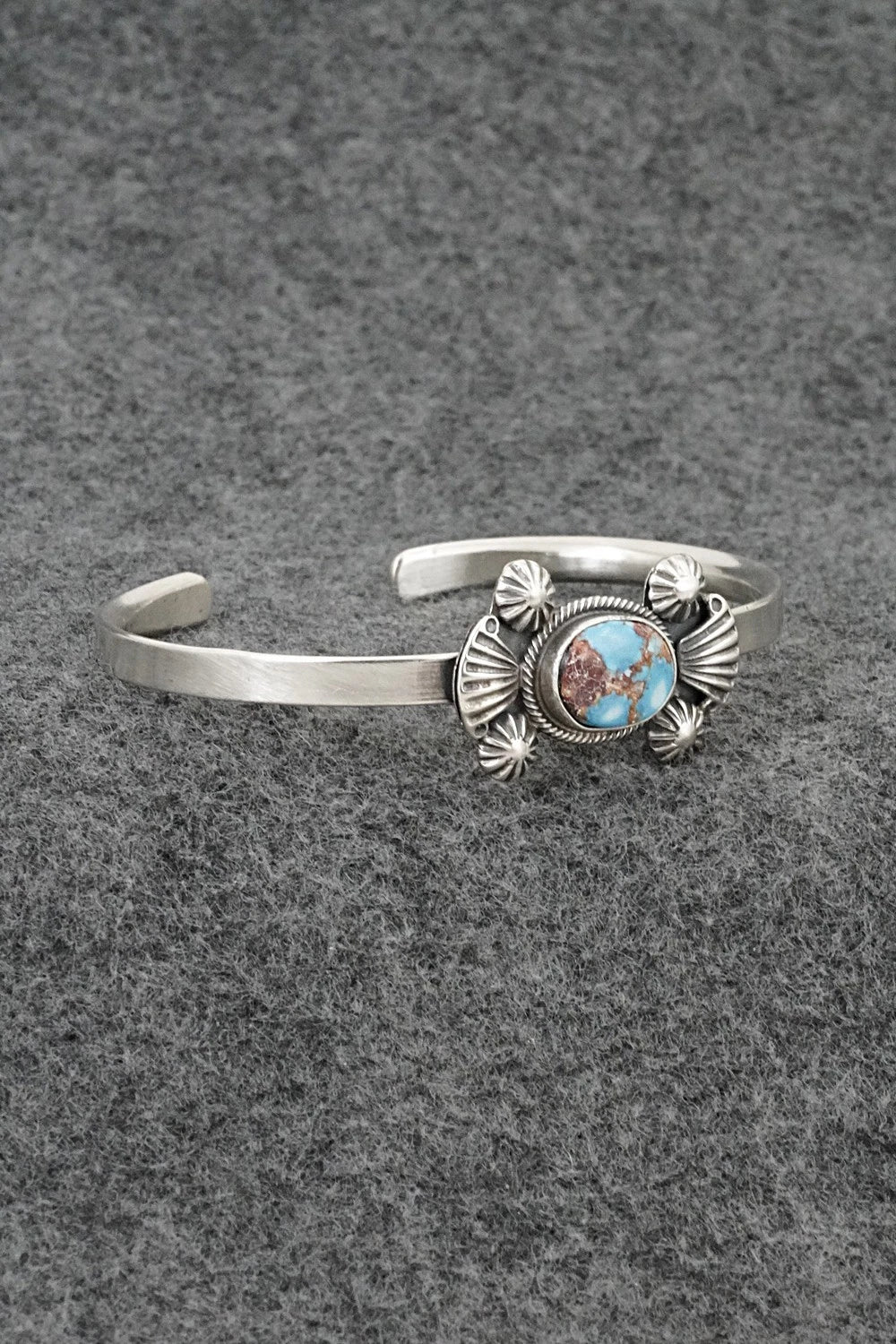 Turquoise & Sterling Silver Bracelet - Genevieve Francisco