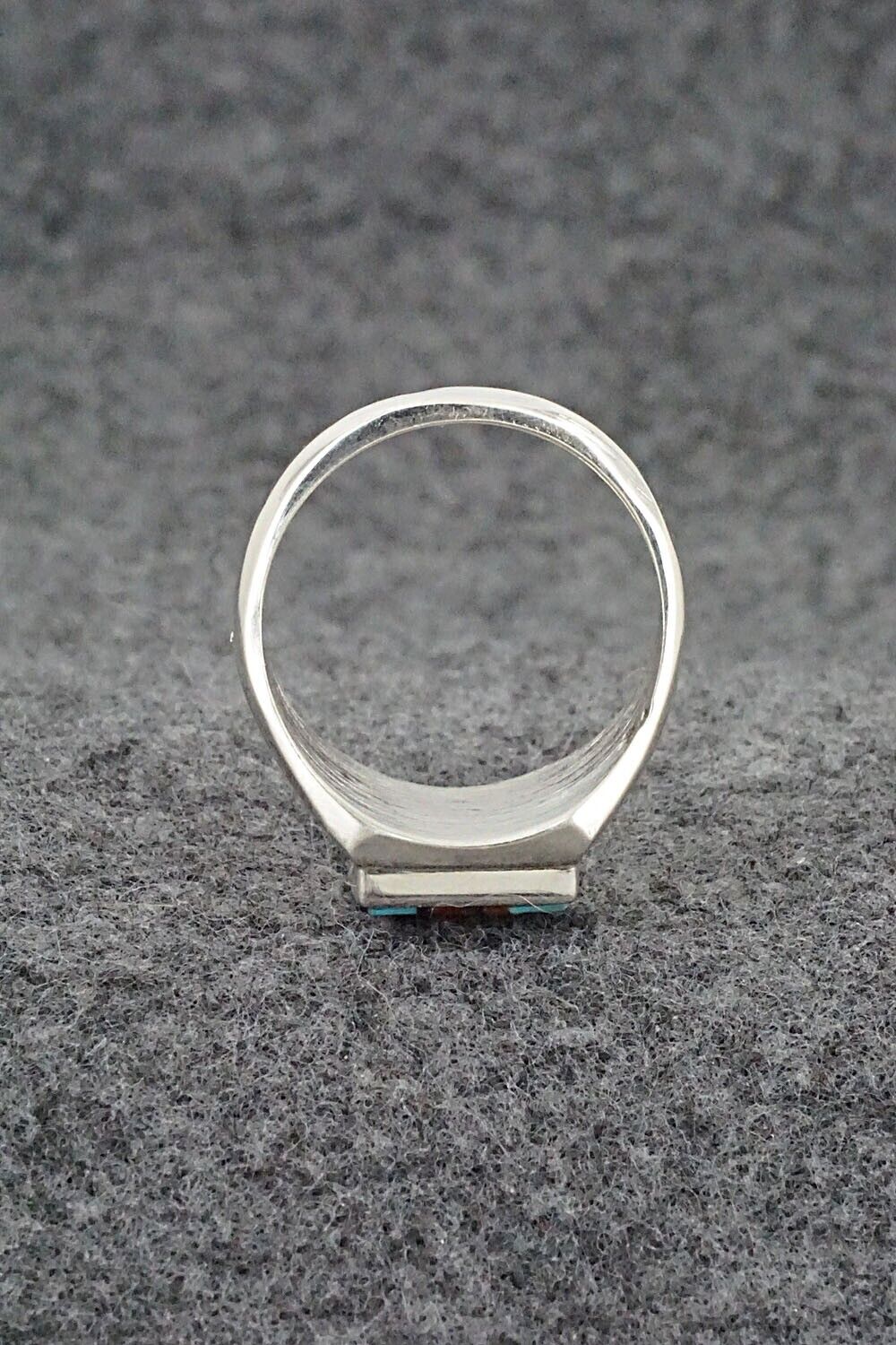 Multi Stone & Sterling Silver Ring - Herbert Kallestewa - Size 9.5