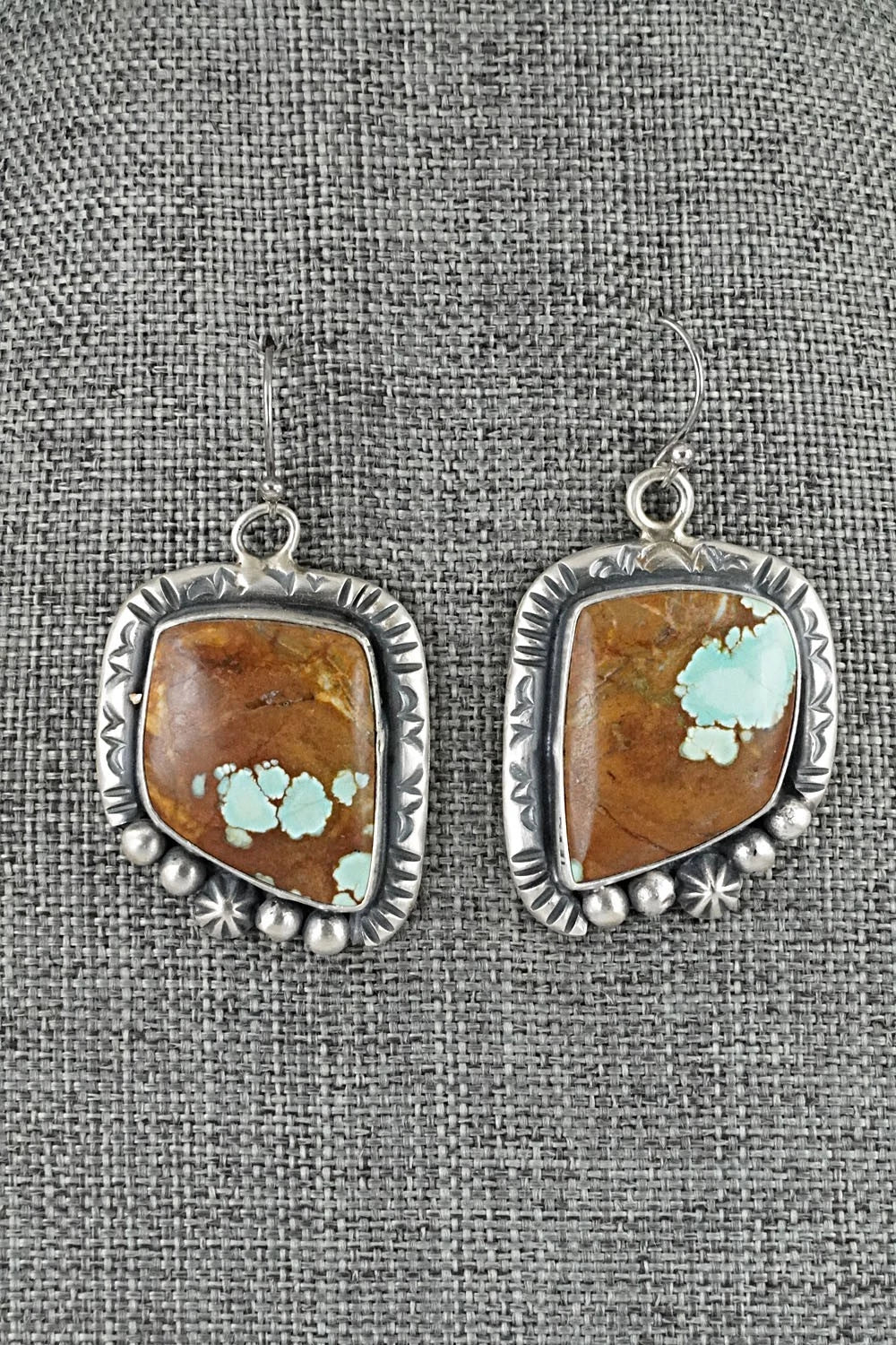 Turquoise & Sterling Silver Necklace and Earrings Set - Paul Livingston