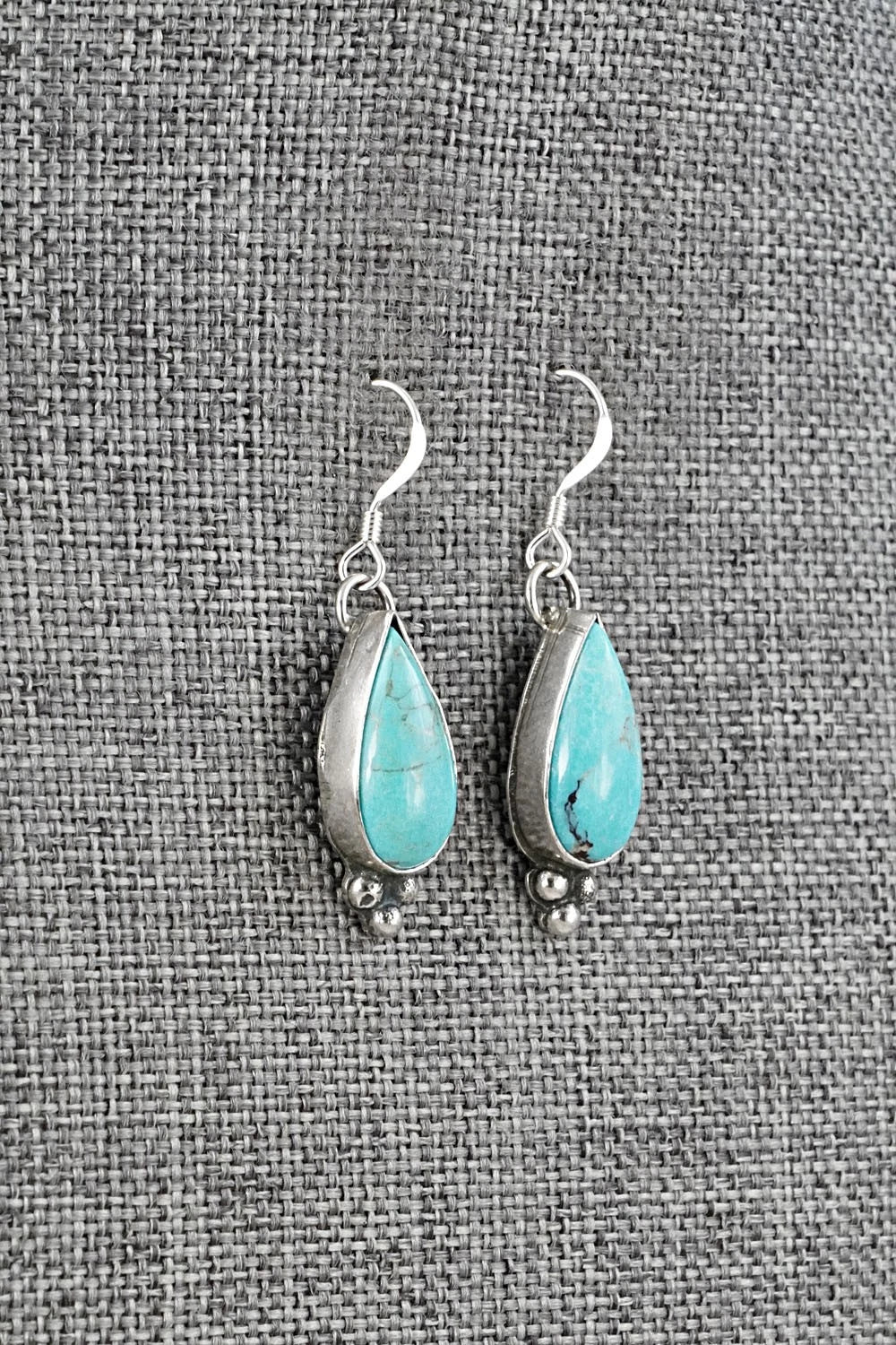 Turquoise & Sterling Silver Earrings - Robinson Martinez