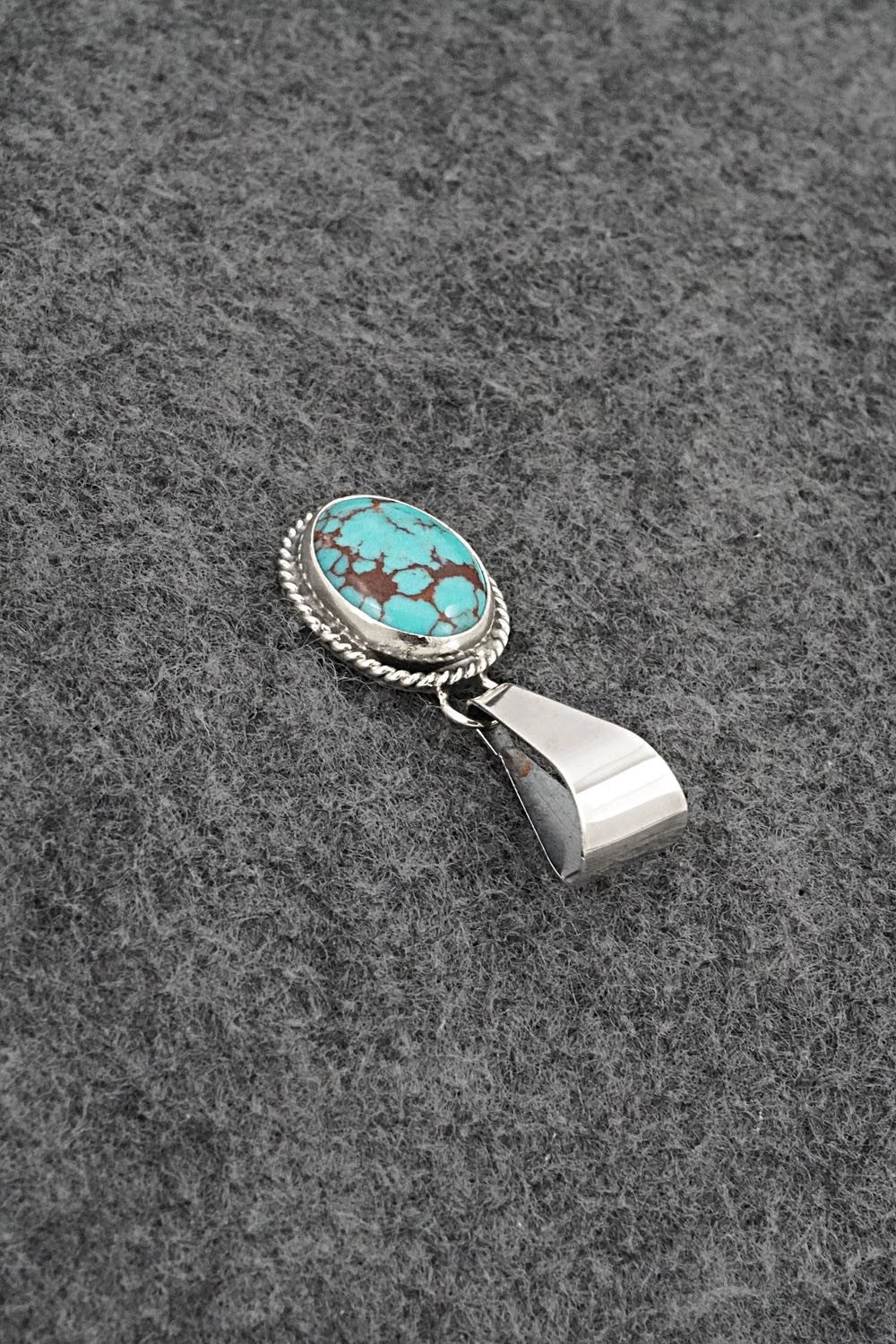 Turquoise & Sterling Silver Pendant - Eugene Gruber