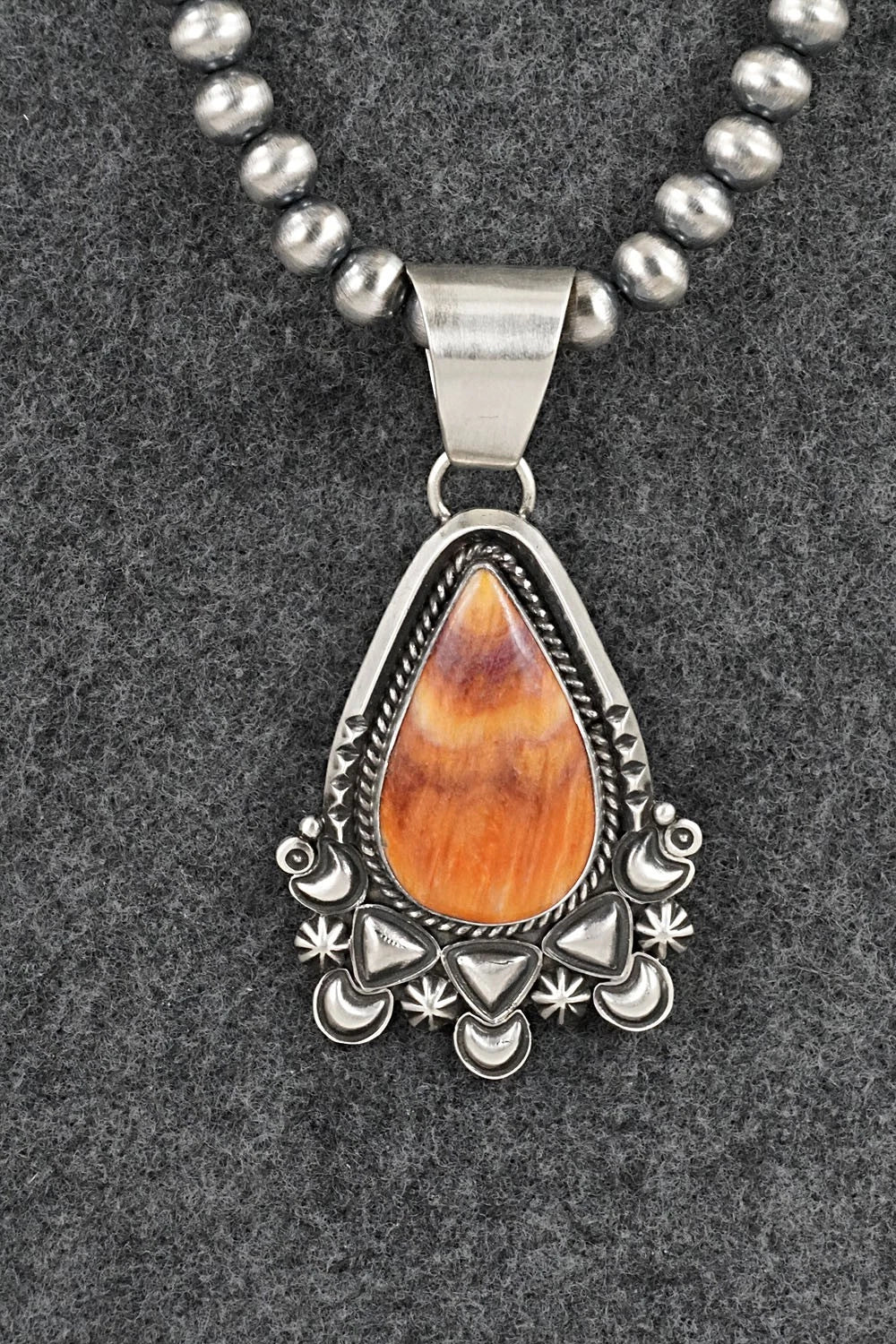 Spiny Oyster & Sterling Silver Necklace - Derrick Gordon