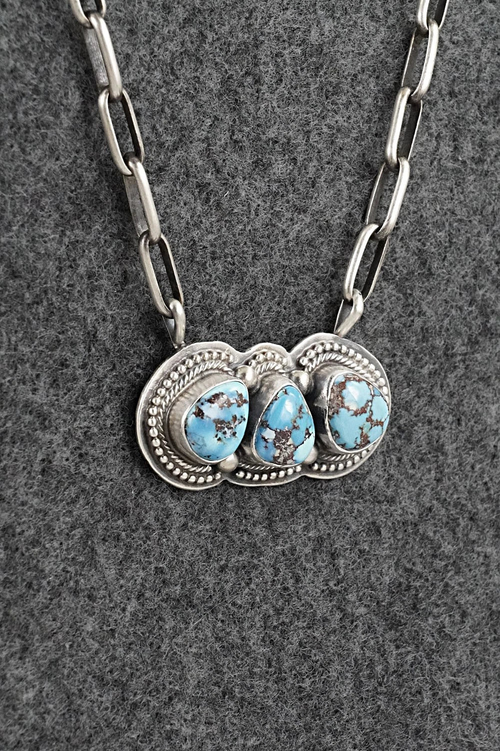 Turquoise & Sterling Silver Necklace - Kathleen Livingston