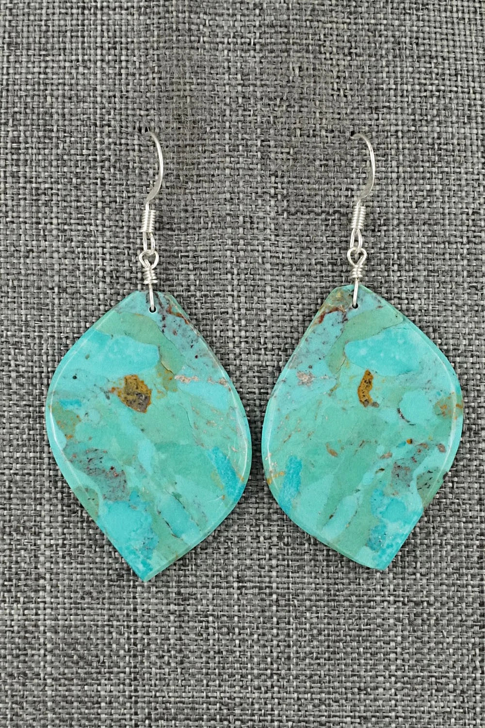 Turquoise & Sterling Silver Earrings - Lupe Lovato
