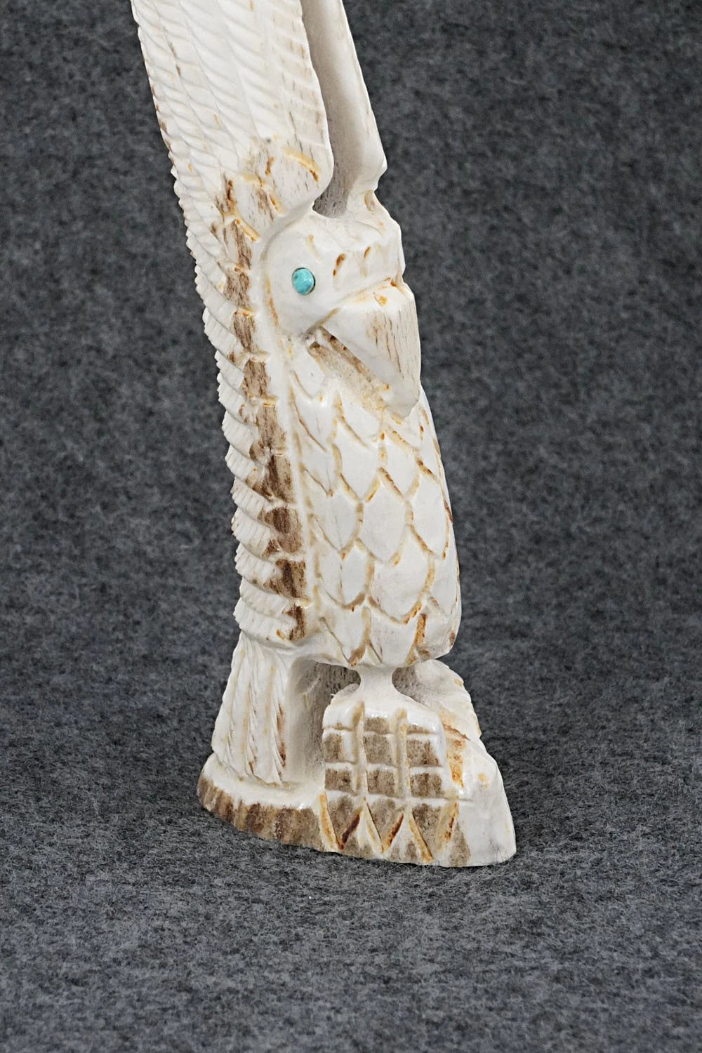 Eagle Zuni Fetish Carving - Garrick Weeka