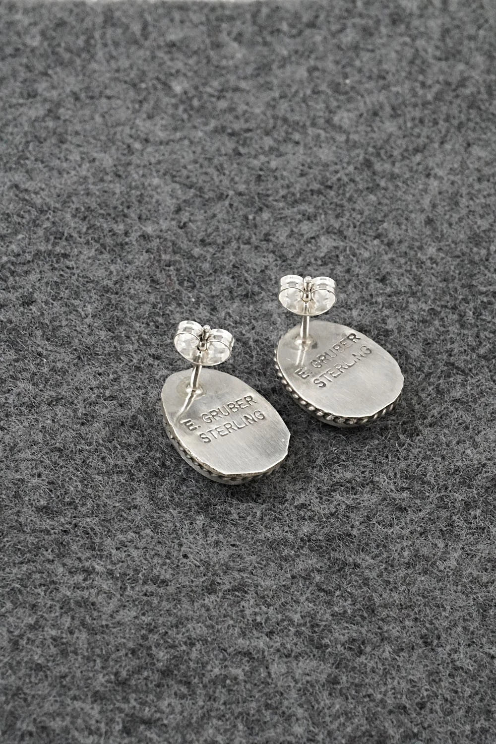 Turquoise & Sterling Silver Earrings - Eugene Gruber