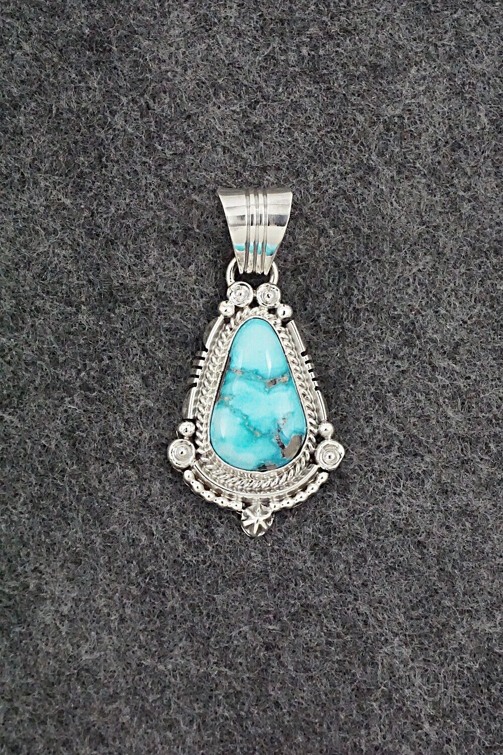 Turquoise & Sterling Silver Pendant - Daniel Benally