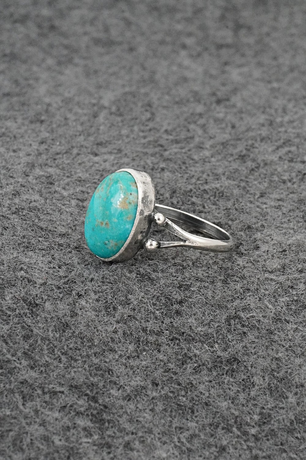 Turquoise and Sterling Silver Ring - Jerryson Henio - Size 7