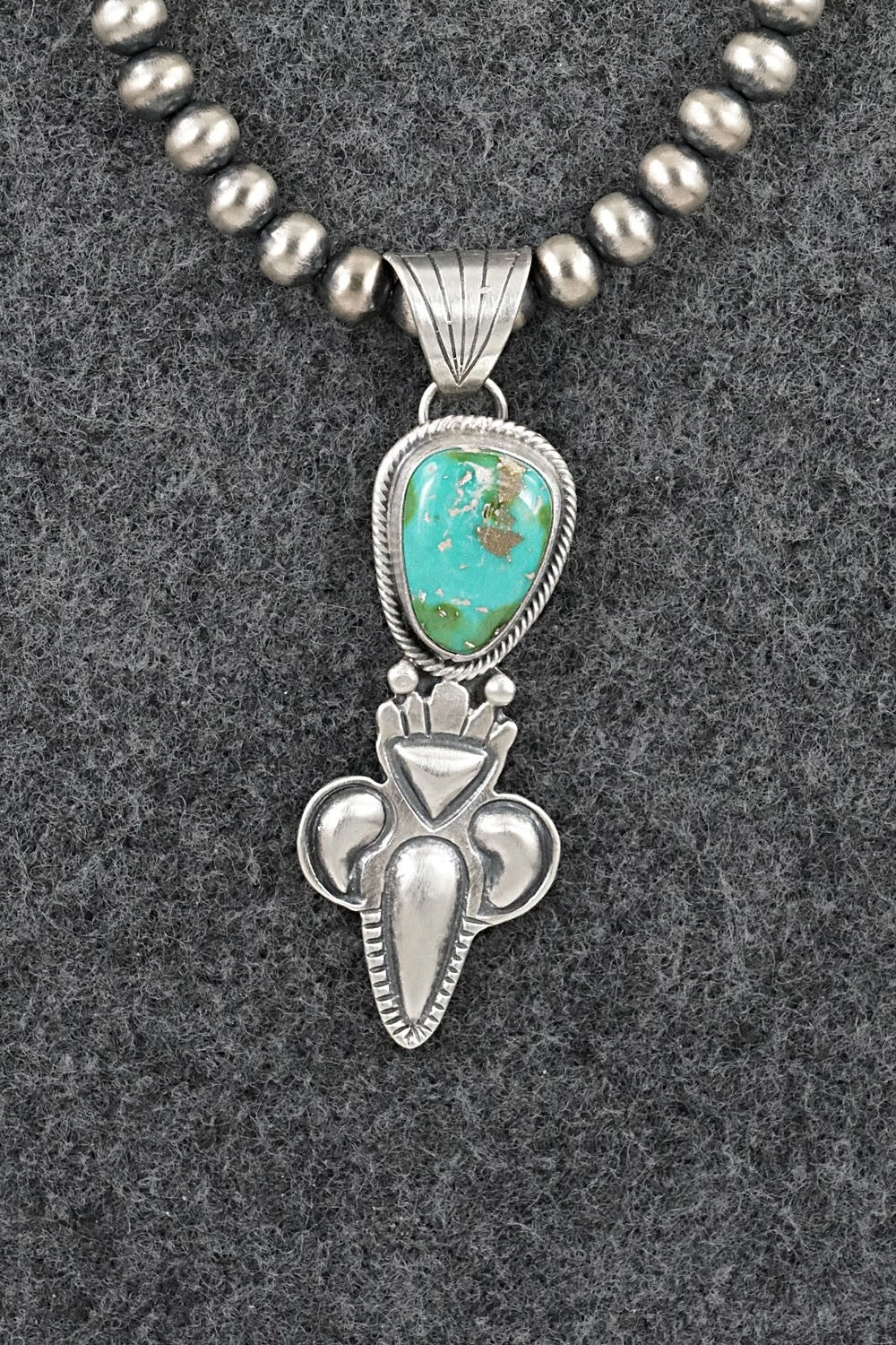 Turquoise & Sterling Silver Necklace - Gary Shorty