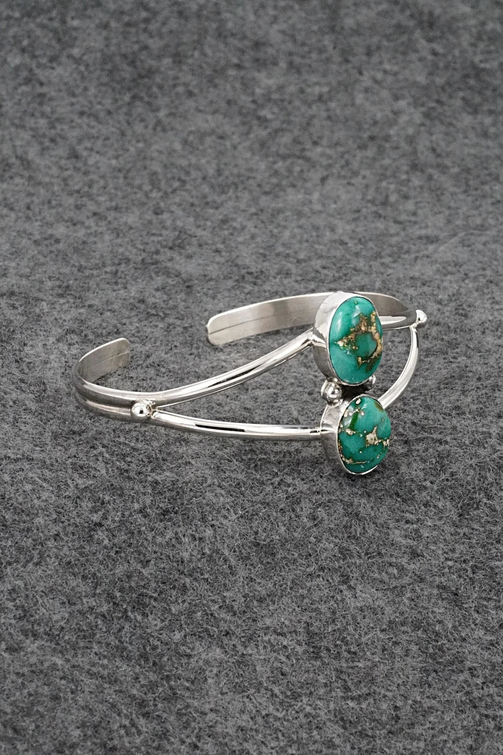 Turquoise & Sterling Silver Bracelet - Eugene Gruber