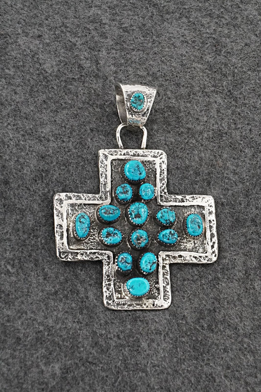 Turquoise & Sterling Silver Pendant - Delbert Arviso