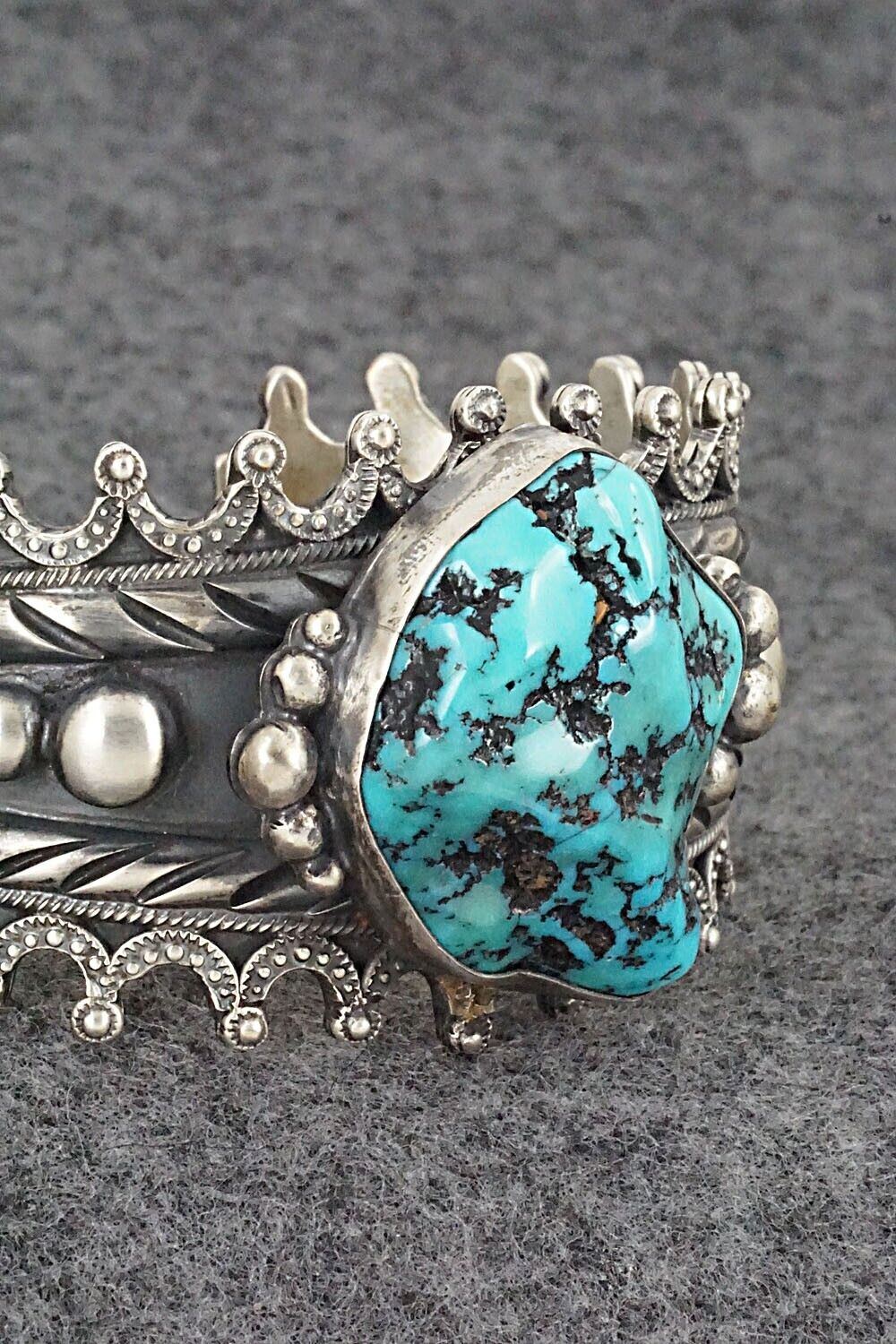 Turquoise and Sterling Silver Bracelet - Wallace Yazzie Jr.