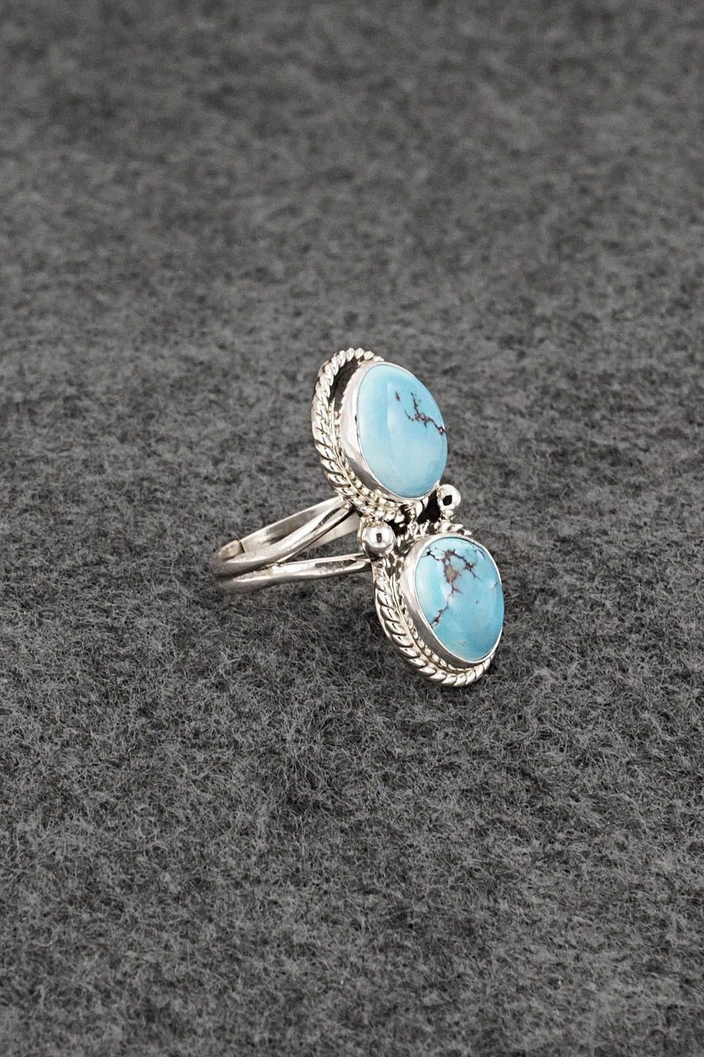Turquoise & Sterling Silver Ring - Eugene Gruber - Size 6