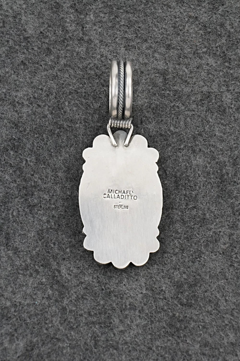 Turquoise & Sterling Silver Pendant - Michael Calladitto