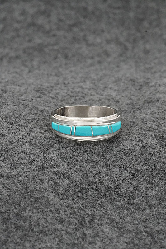 Turquoise & Sterling Silver Ring - Wilbert Muskett Jr. - Size 7.5