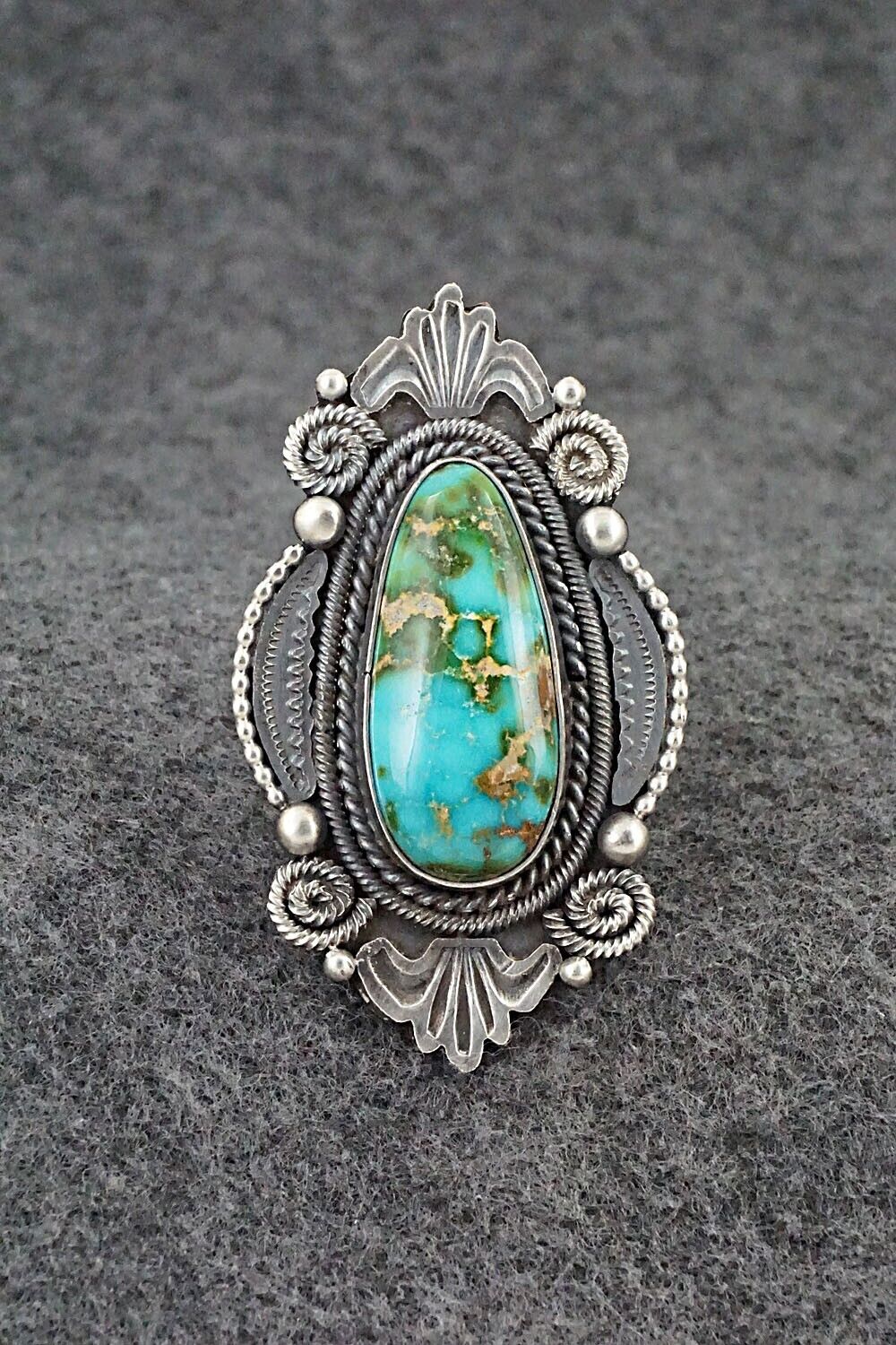 Turquoise & Sterling Silver Ring - Rosita Calladitto - Size 9