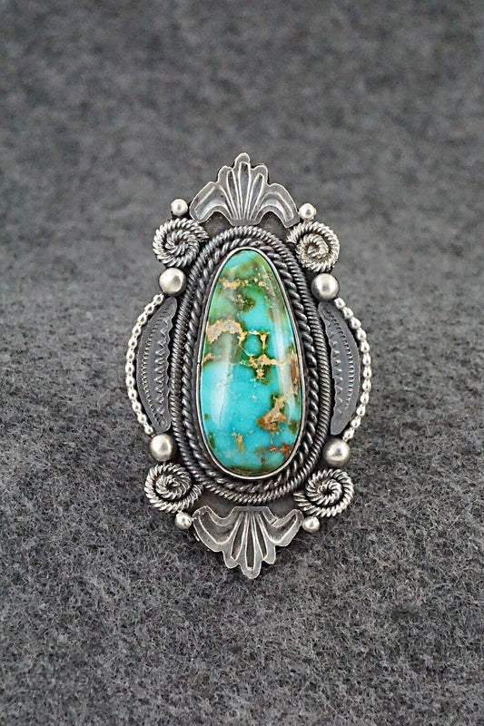 Turquoise & Sterling Silver Ring - Rosita Calladitto - Size 9