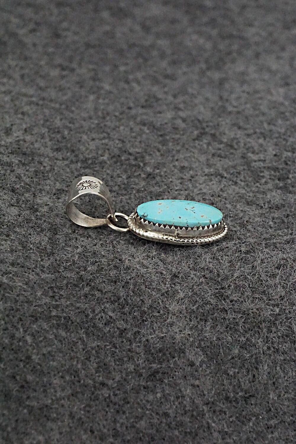 Turquoise & Sterling Silver Pendant - Ernest Hawthorne