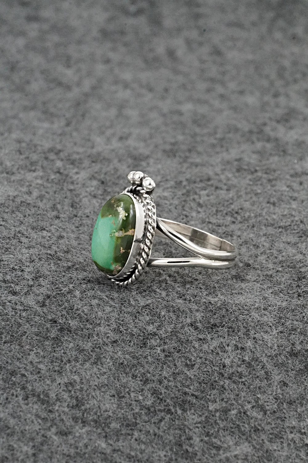 Turquoise & Sterling Silver Ring - Rosemary Saunders - Size 8