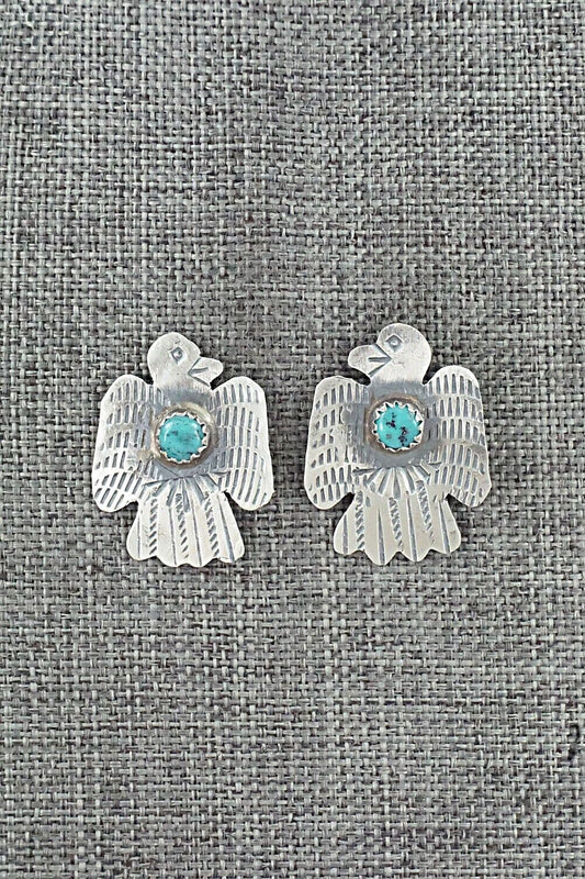 Turquoise & Sterling Silver Earrings - Gabrielle Yazzie