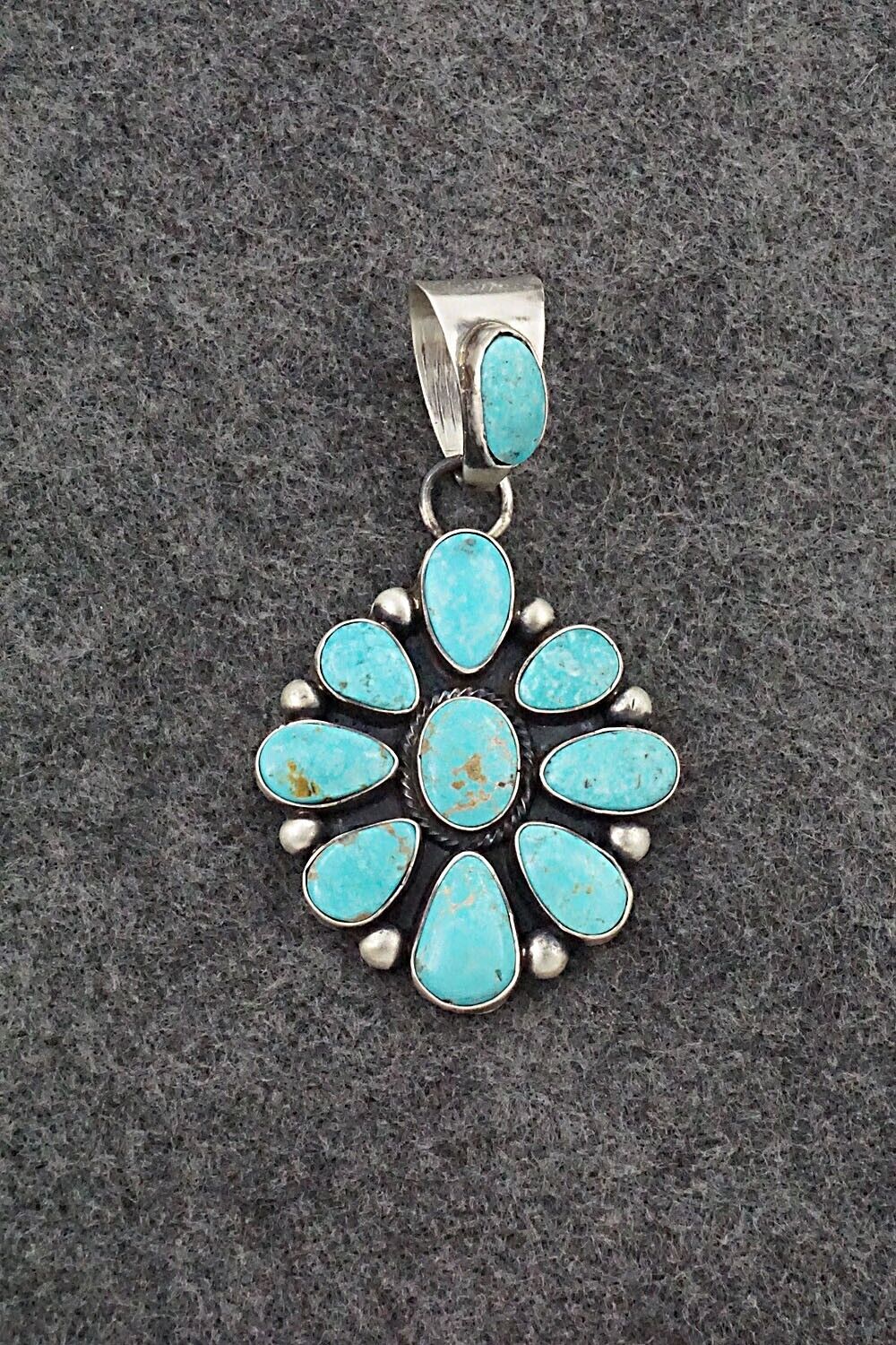 Turquoise & Sterling Silver Pendant - Kathleen Livingston