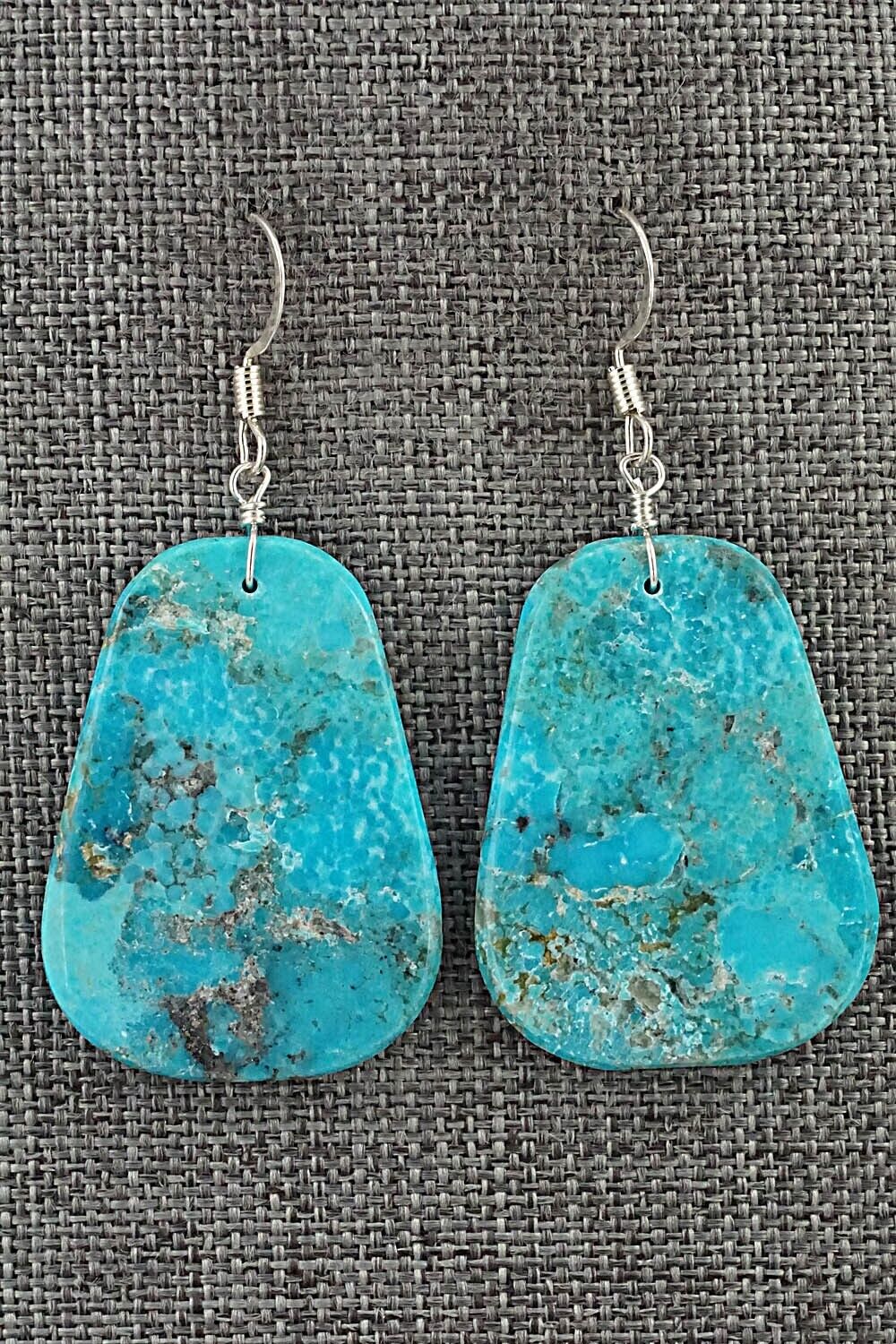 Turquoise & Sterling Silver Earrings - Lupe Lovato