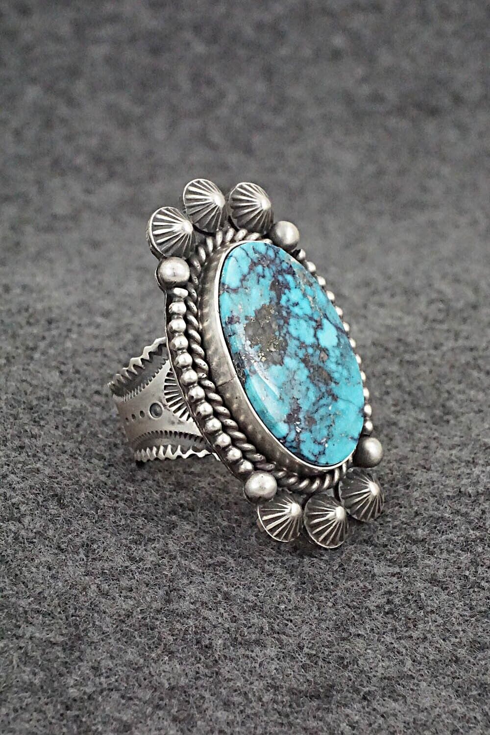 Turquoise & Sterling Silver Ring - Michael Calladitto - Size 9