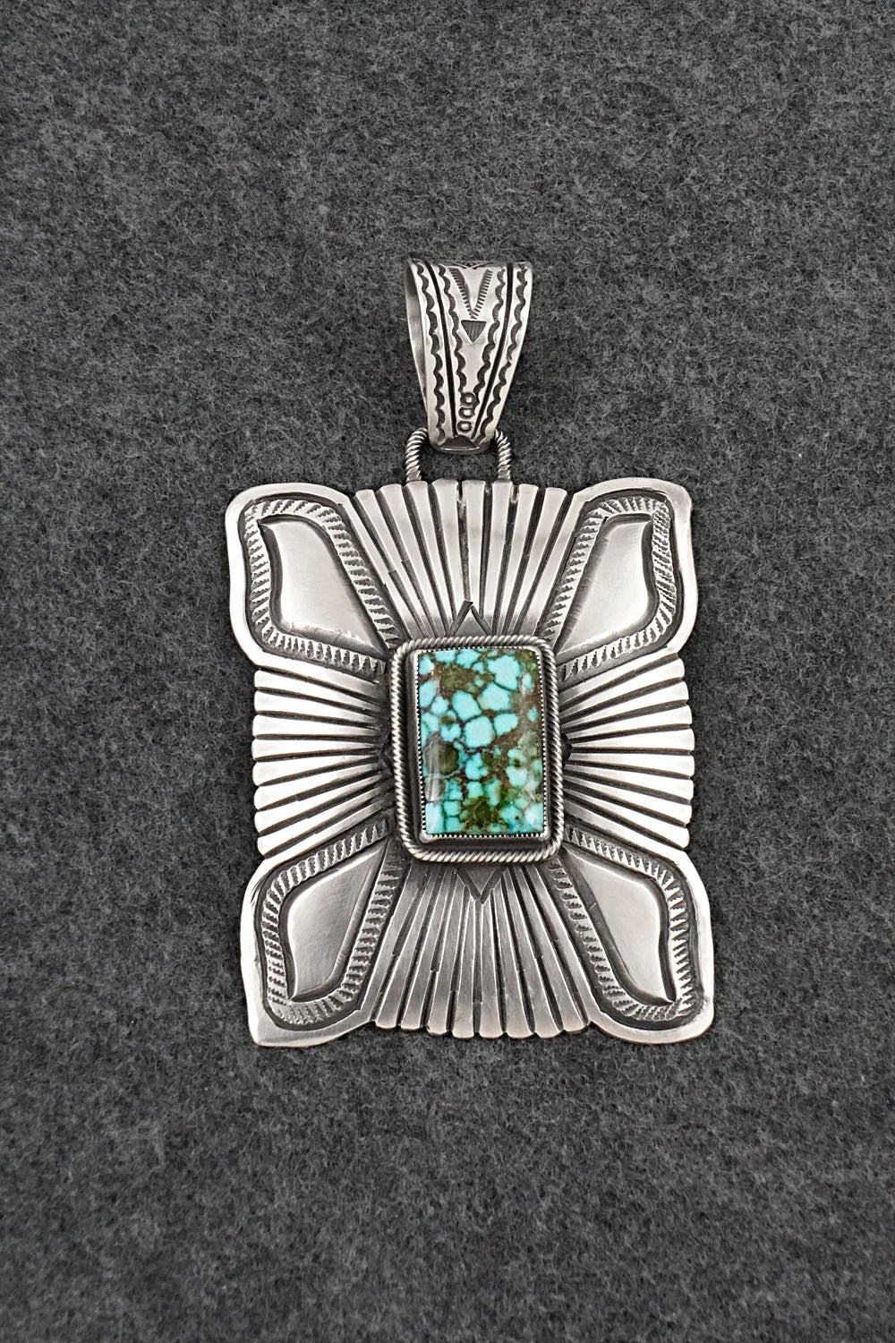 Turquoise & Sterling Silver Pendant - Calvin Martinez