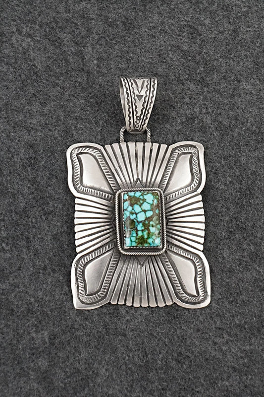 Turquoise & Sterling Silver Pendant - Calvin Martinez