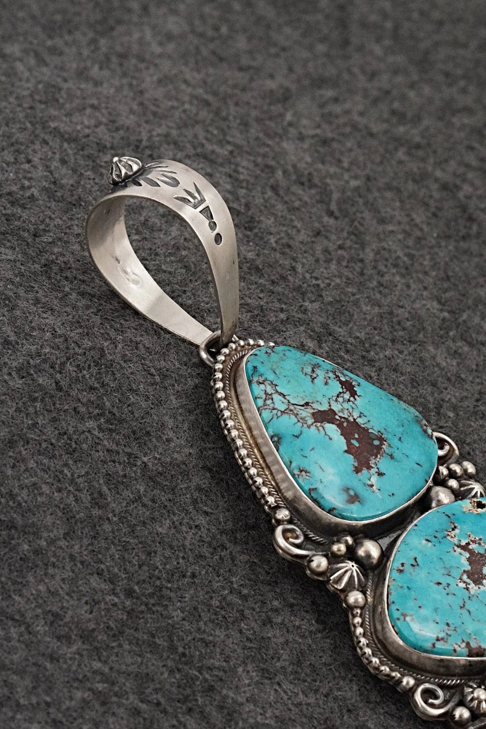Turquoise & Sterling Silver Pendant - Kathleen Livingston