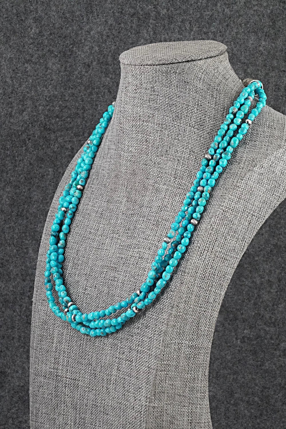 Turquoise & Sterling Silver Necklace - Theresa Skeets