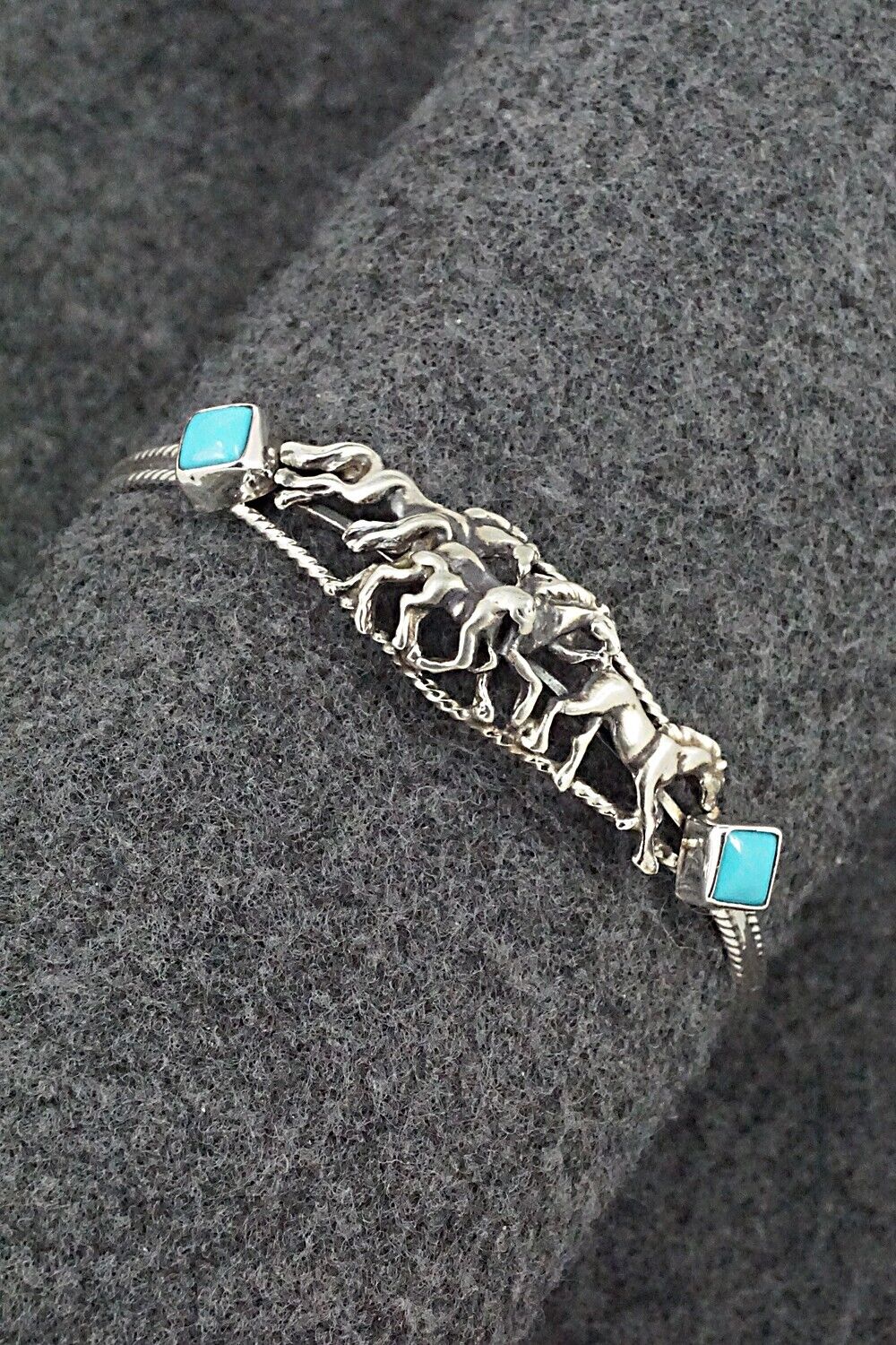 Turquoise & Sterling Silver Bracelet - Bobby Platero