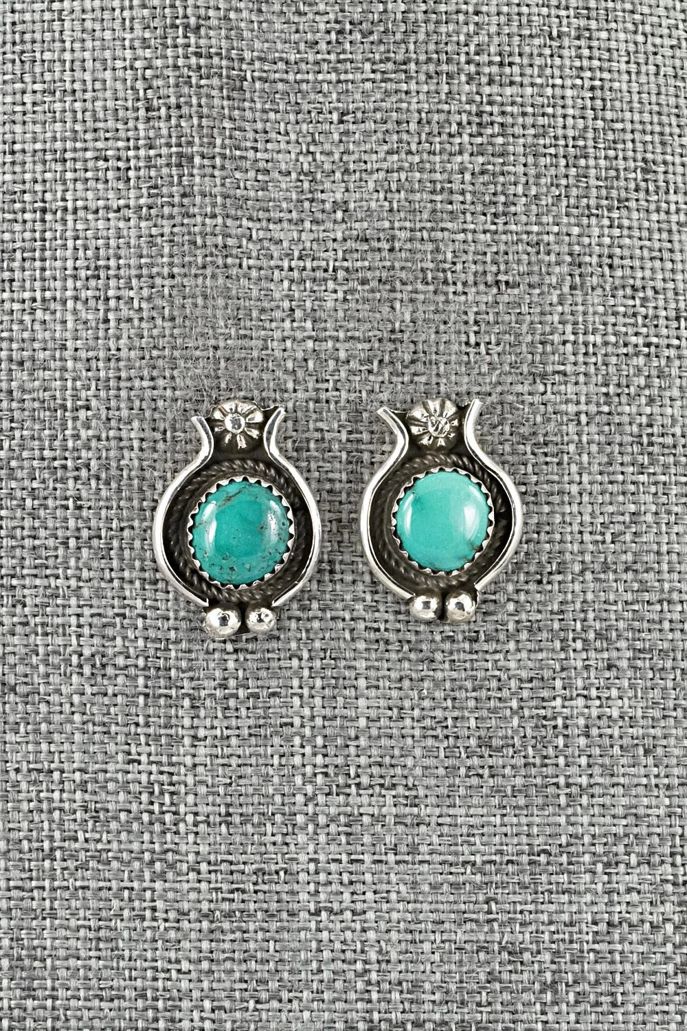 Turquoise & Sterling Silver Necklace and Earrings Set - Phil Nez
