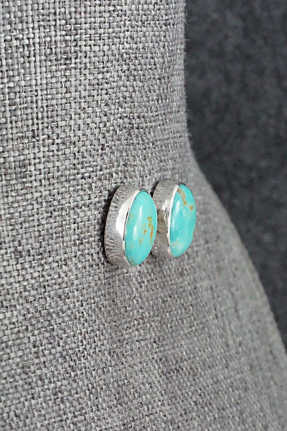 Turquoise & Sterling Silver Earrings - Marco Begaye