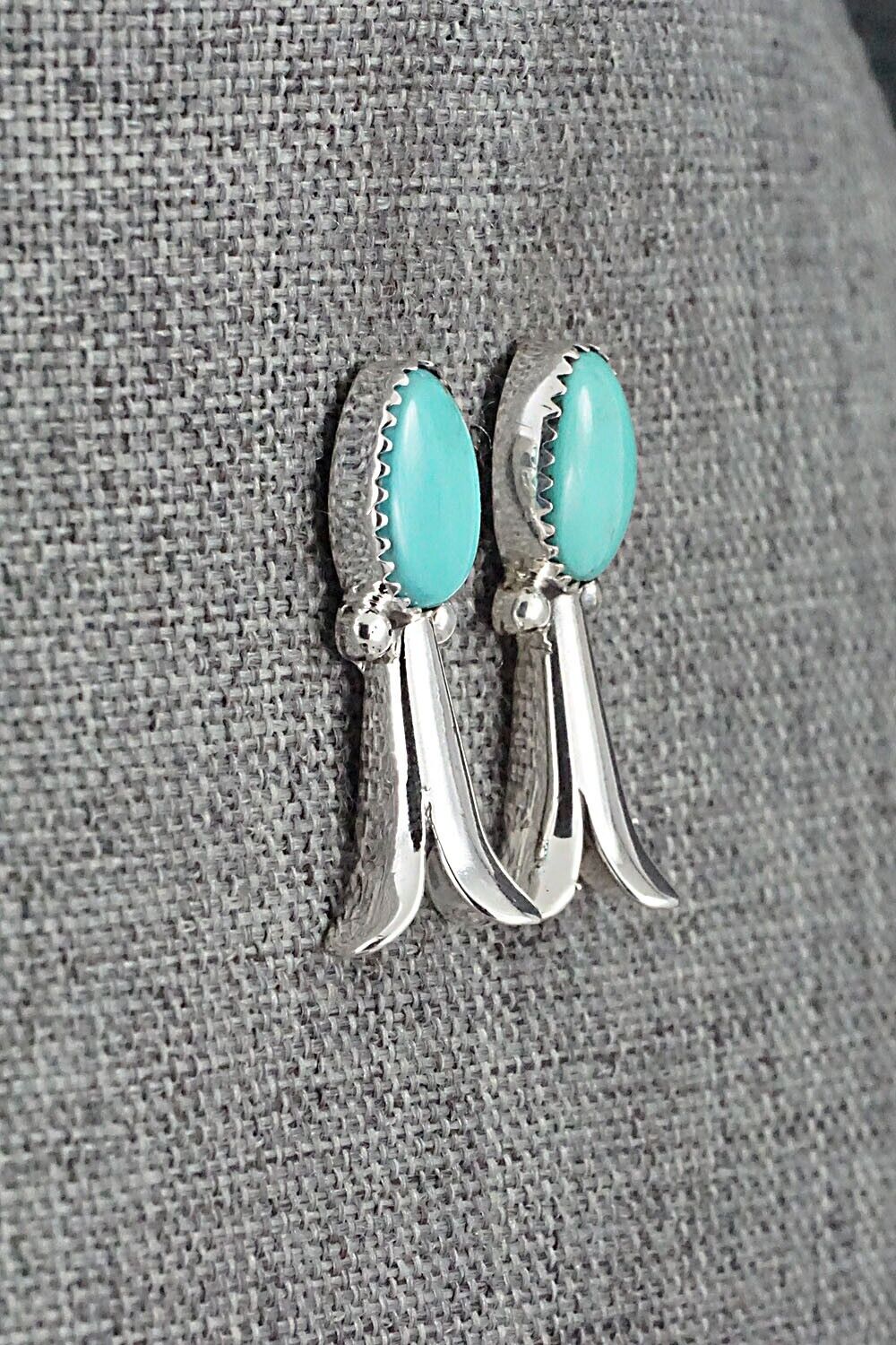 Turquoise & Sterling Silver Blossom Earrings - Jameson Garcia