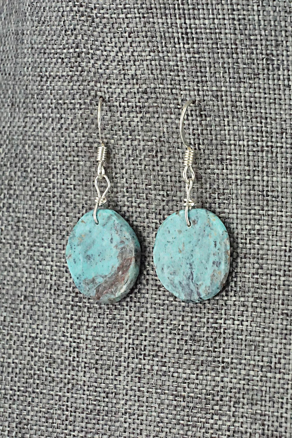 Turquoise & Sterling Silver Earrings - Joe Garcia