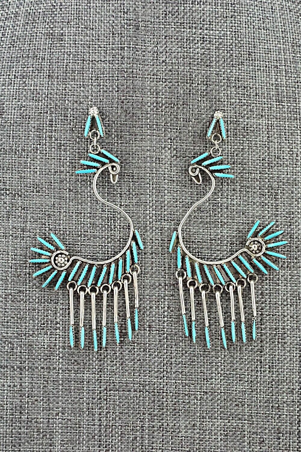Turquoise & Sterling Silver Earrings - Jeannie Lastiyano