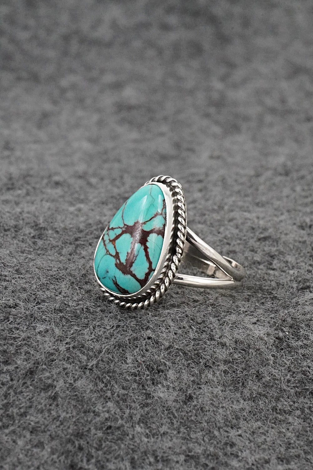 Turquoise & Sterling Silver Ring - Eugene Gruber - Size 6.5