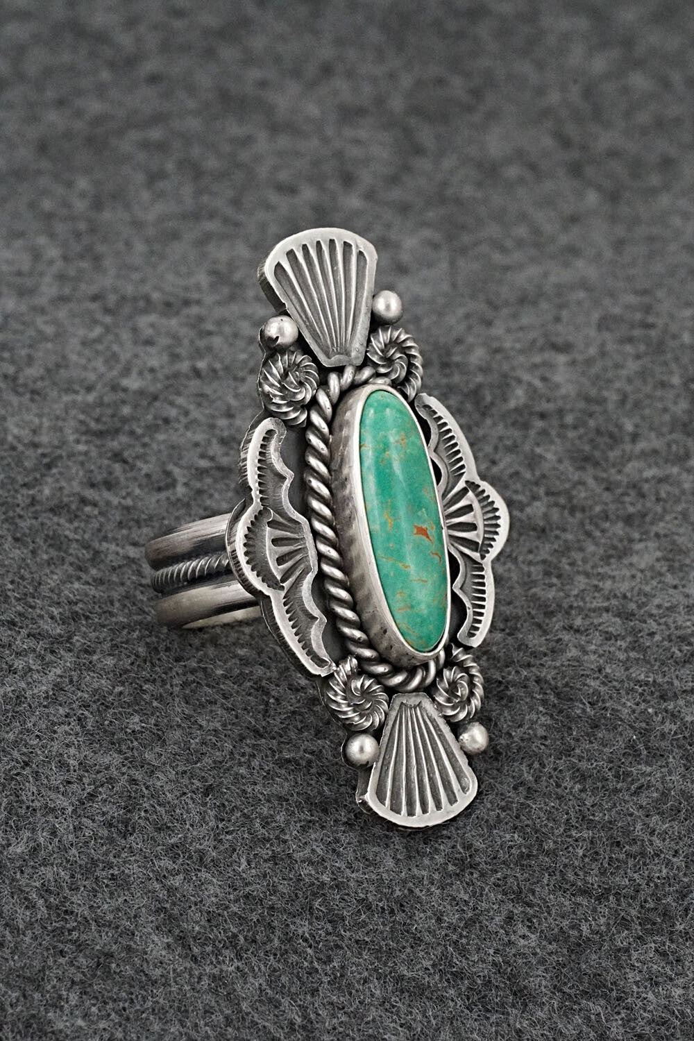 Turquoise & Sterling Silver Ring - Michael Calladitto - Size 10