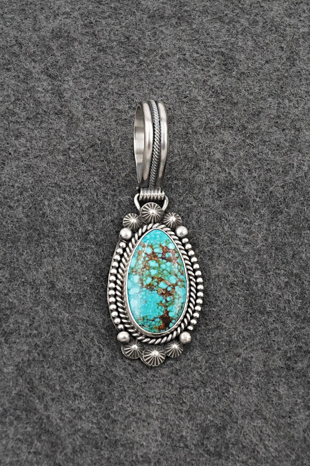 Turquoise & Sterling Silver Pendant - Michael Calladitto