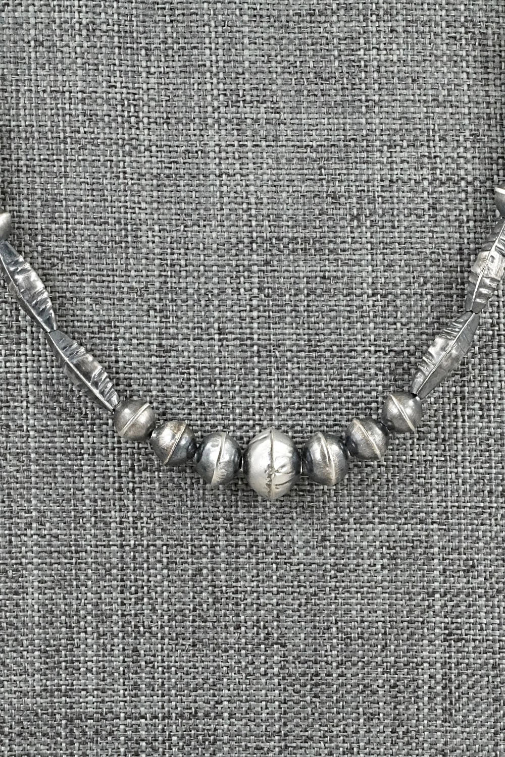 Sterling Silver Navajo Pearl Necklace 26" - Vintage