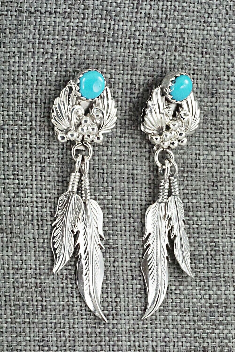 Turquoise & Sterling Silver Earrings - Roger Pino